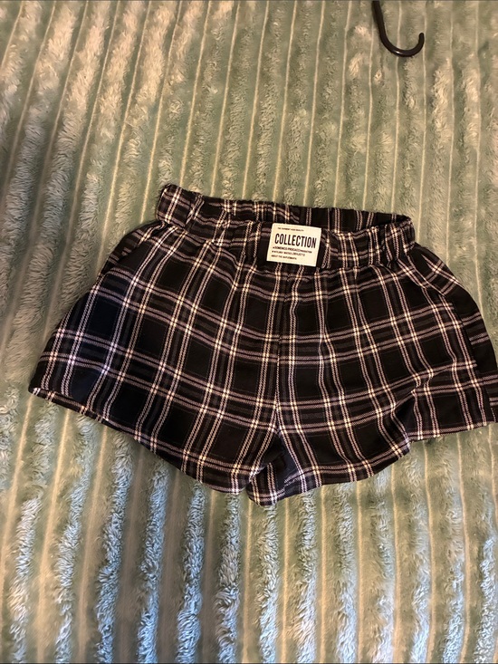 Collection B Pants - Collection B High-Waist Plaid Shorts - sleep shorts